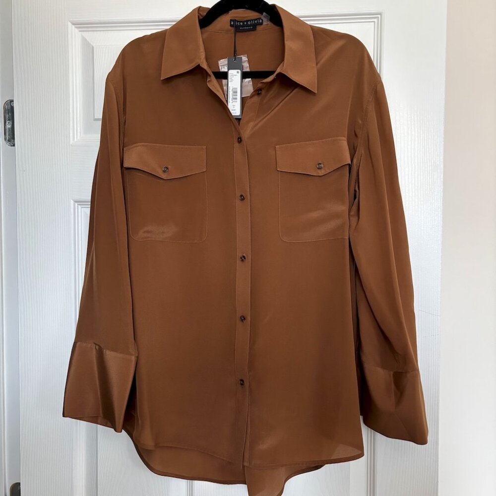 Alice + Olivia 100% Silk Blouse